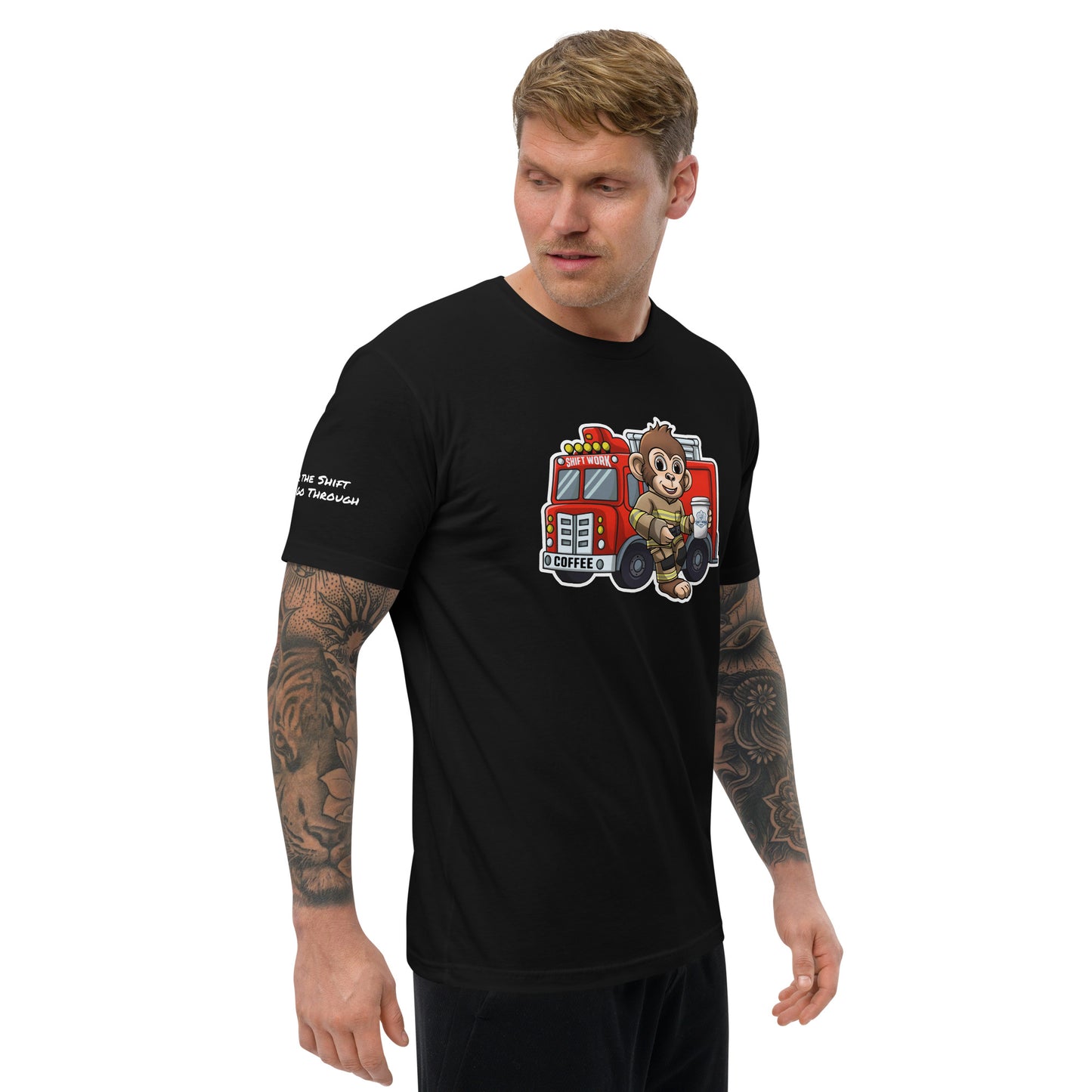 SWC Men's Athletic Fit T-Shirt: Fireman Monkey