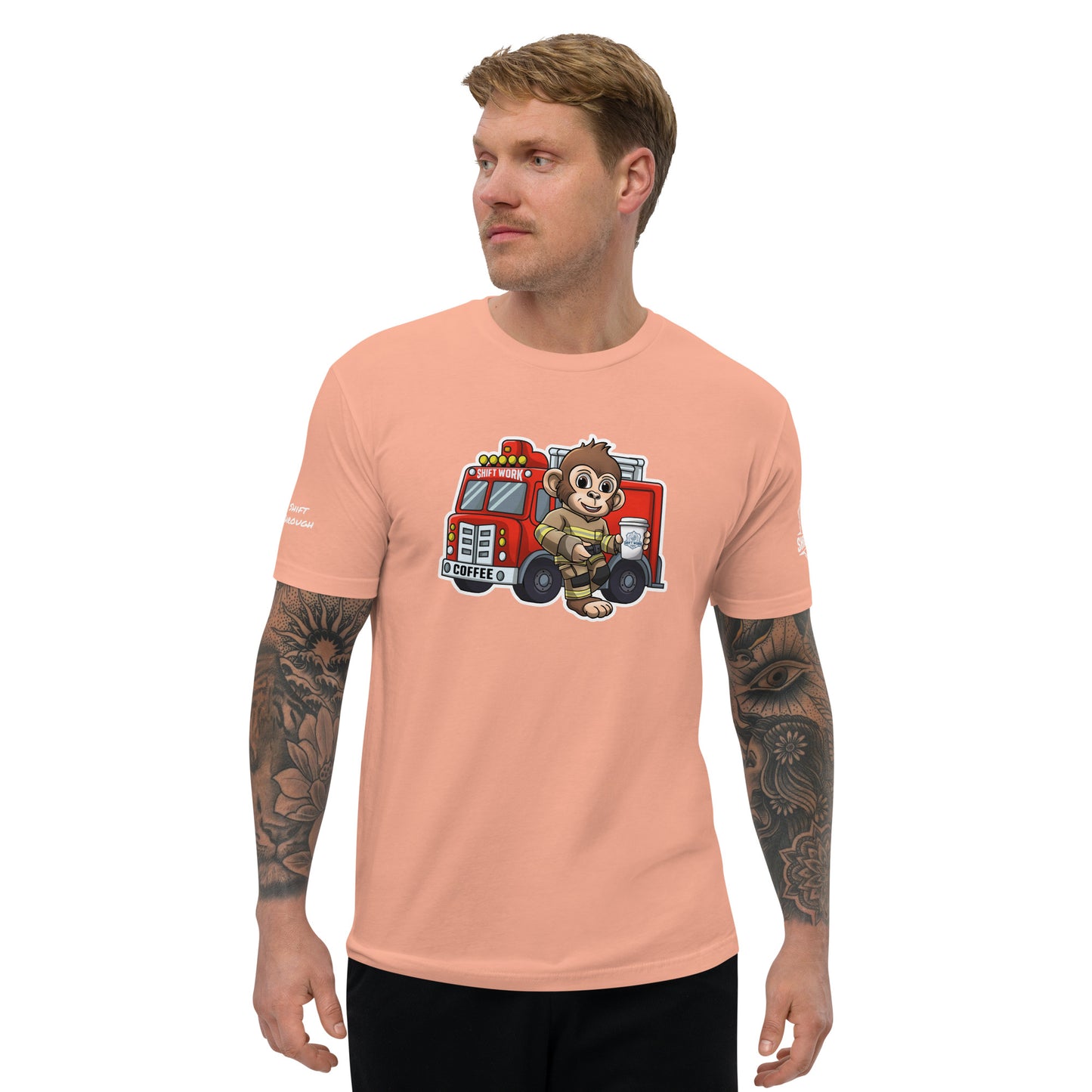 SWC Men's Athletic Fit T-Shirt: Fireman Monkey