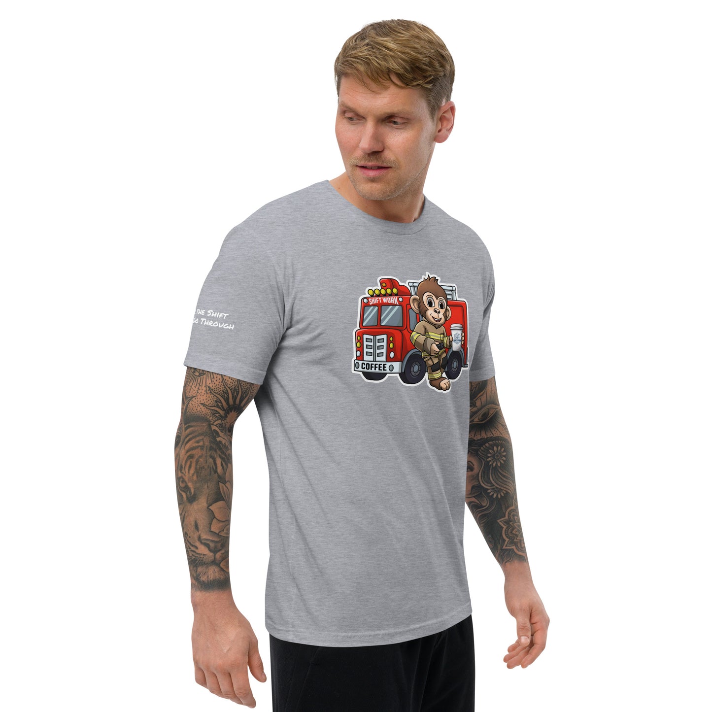 SWC Men's Athletic Fit T-Shirt: Fireman Monkey