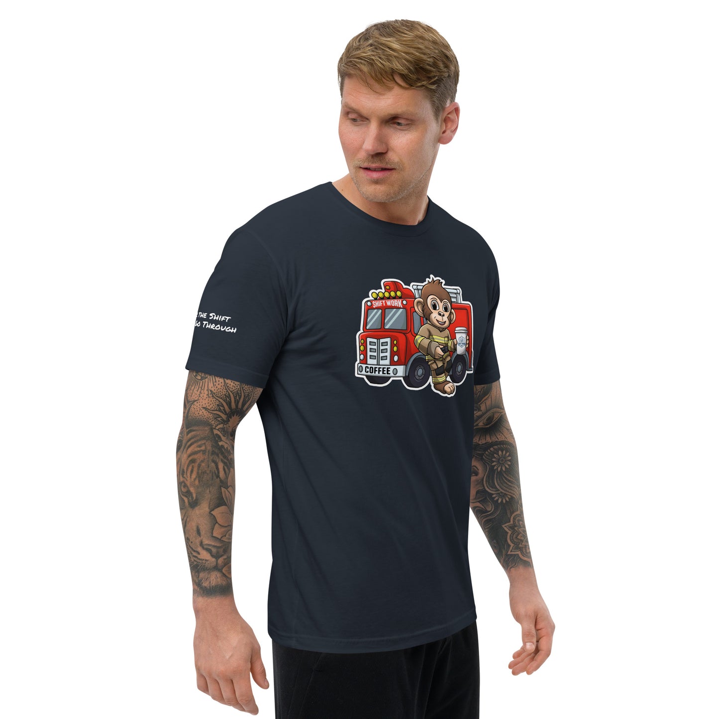SWC Men's Athletic Fit T-Shirt: Fireman Monkey