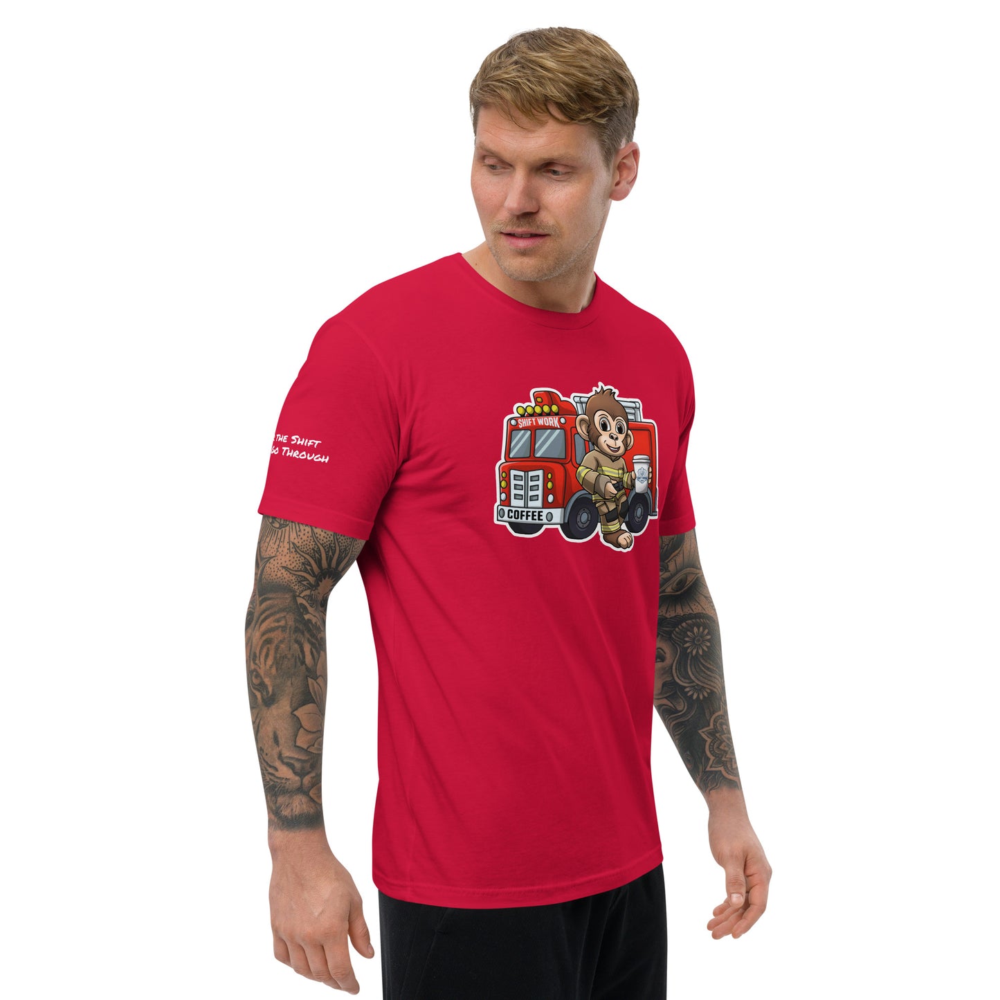 SWC Men's Athletic Fit T-Shirt: Fireman Monkey