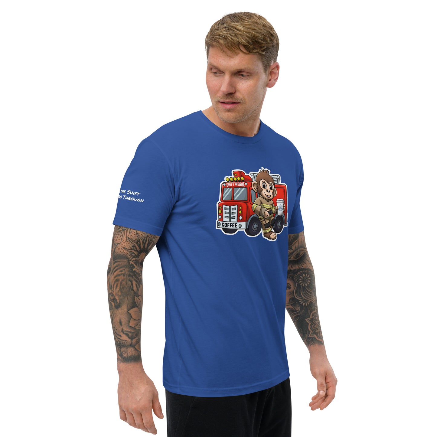 SWC Men's Athletic Fit T-Shirt: Fireman Monkey