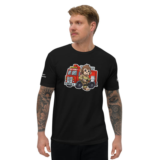 SWC Men's Athletic Fit T-Shirt: Fireman Monkey