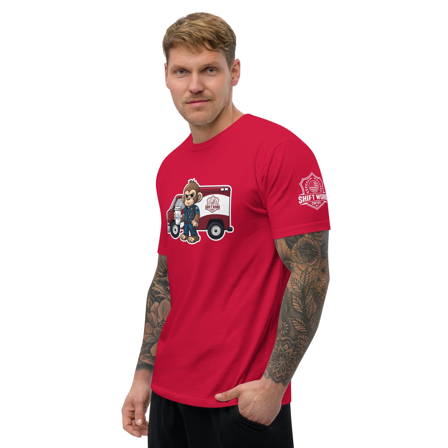 SWC Men's Athletic Fit T-Shirt: EMT/Medic Monkey